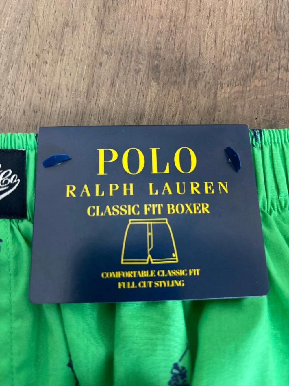 Polo Ralph Lauren Men’s 100% Cotton Classic Fit Boxer Green Pony M NWT